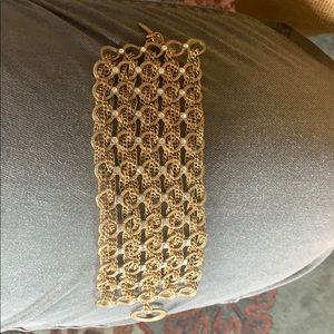 Gold bracelet, costume jewelry